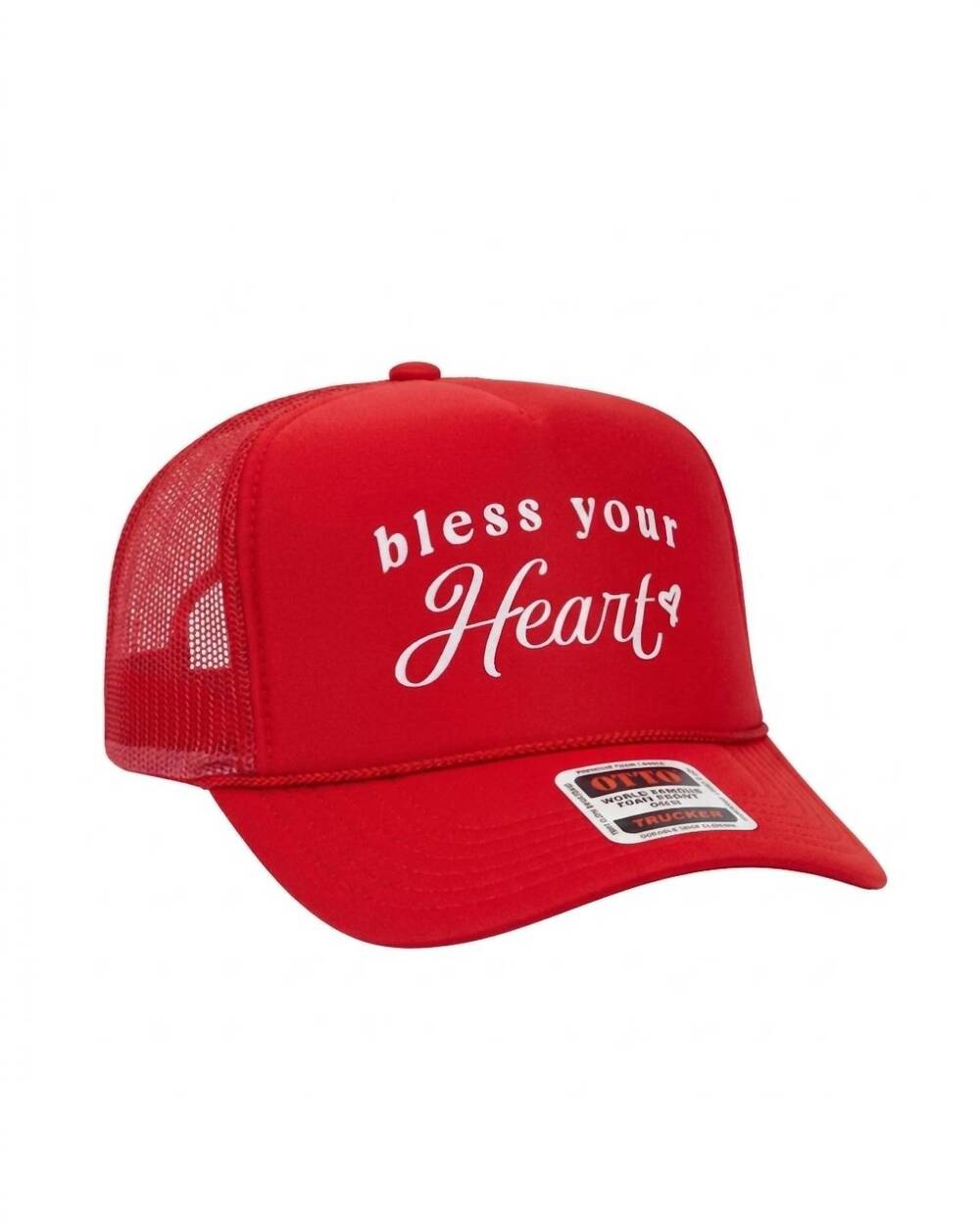 NEW OTTO unisex - bless your heart trucker hat in red